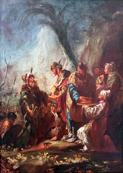Abraham en Melchizedek door Thomas Christian Wink